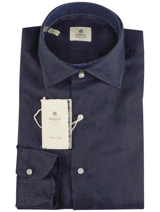 Luigi Borrelli Luigi Borrelli Dark Blue Linen Shirt Dark Blue 000