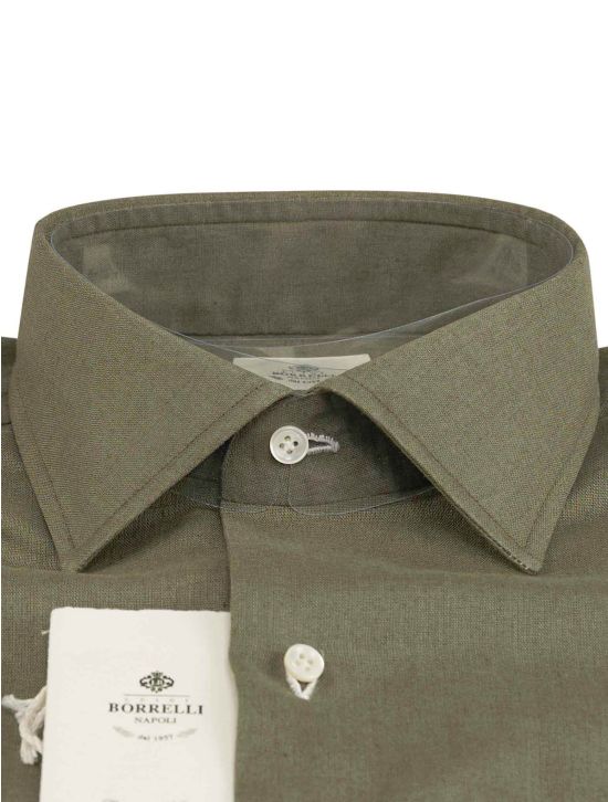 Luigi Borrelli Luigi Borrelli Green Linen Shirt Green 001