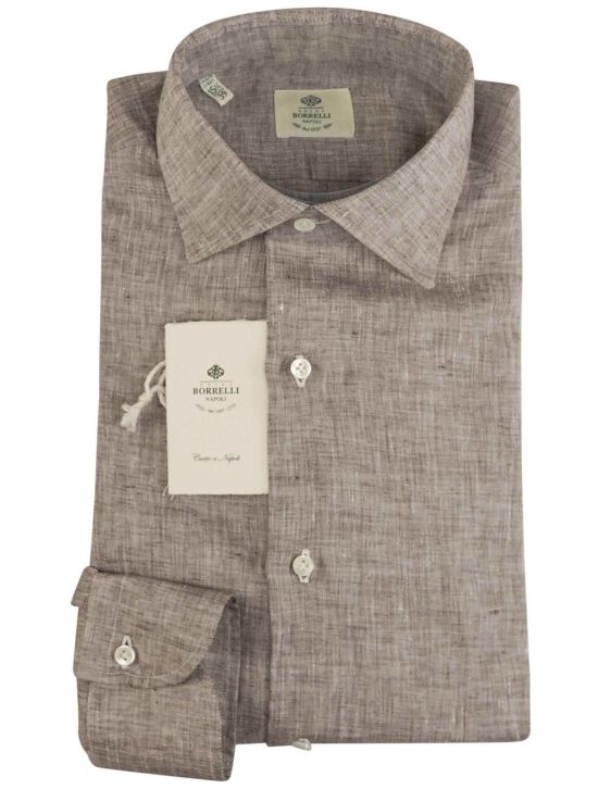 Luigi Borrelli Luigi Borrelli Gray Linen Shirt Gray 000