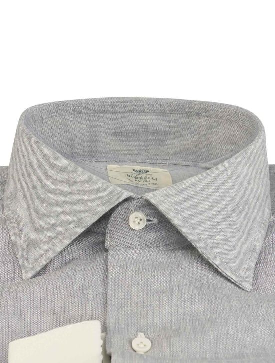 Luigi Borrelli Luigi Borrelli Gray Linen Shirt Gray 001