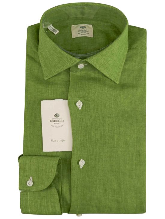 Luigi Borrelli Luigi Borrelli Green Linen Shirt Green 000