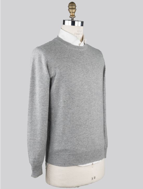 Brunello Cucinelli Brunello Cucinelli Light Gray Cashmere Sweater Crewneck Light Gray 001