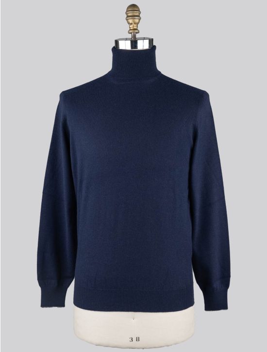 Brunello Cucinelli Brunello Cucinelli Blue Cashmere Sweater Turtle Neck Blue 000