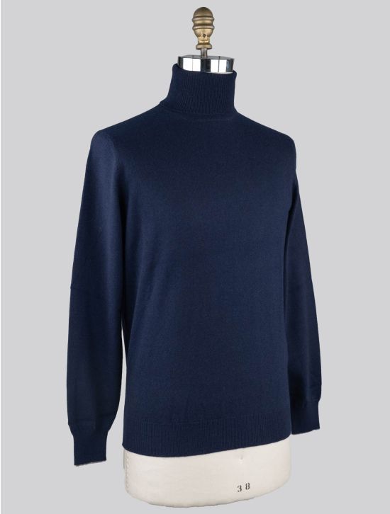 Brunello Cucinelli Brunello Cucinelli Blue Cashmere Sweater Turtle Neck Blue 001