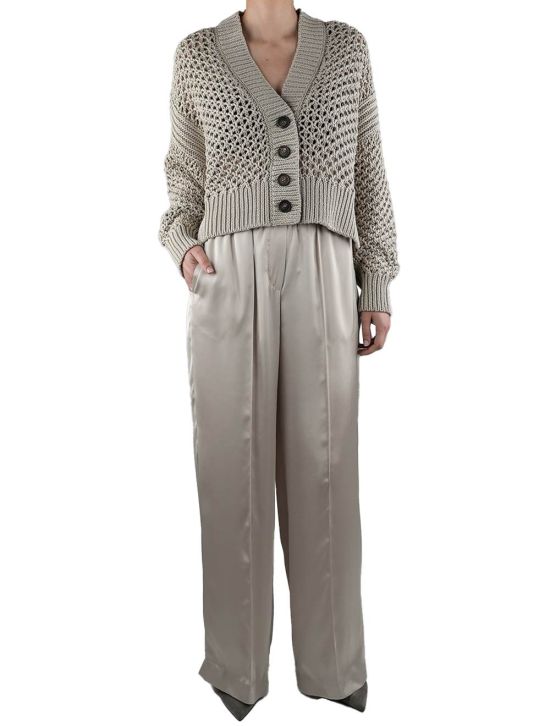 Brunello Cucinelli Brunello Cucinelli Beige Cotton Cardigan Woman Beige 000