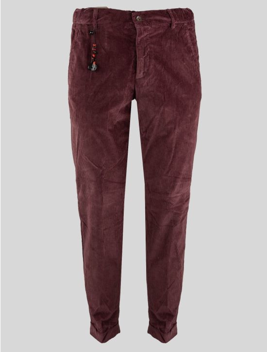 Marco Pescarolo Marco Pescarolo Burgundy Cotton Ea Velvet Pants Burgundy 000