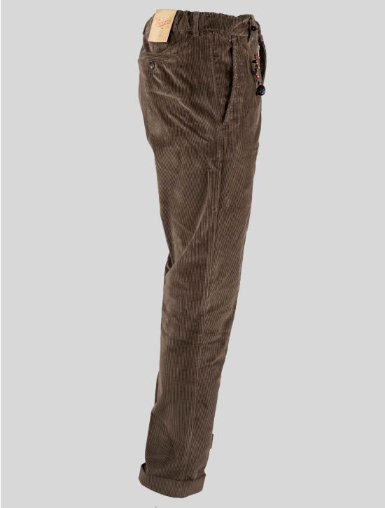 Marco Pescarolo Marco Pescarolo Brown Cotton Ea Velvet Pants Brown 001