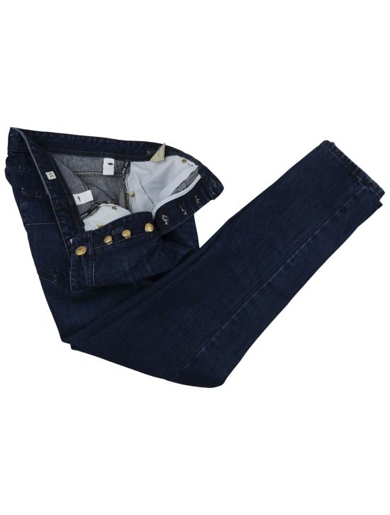 Luigi Borrelli Luigi Borrelli Blue Cotton Jeans Royal Collection Blue 001