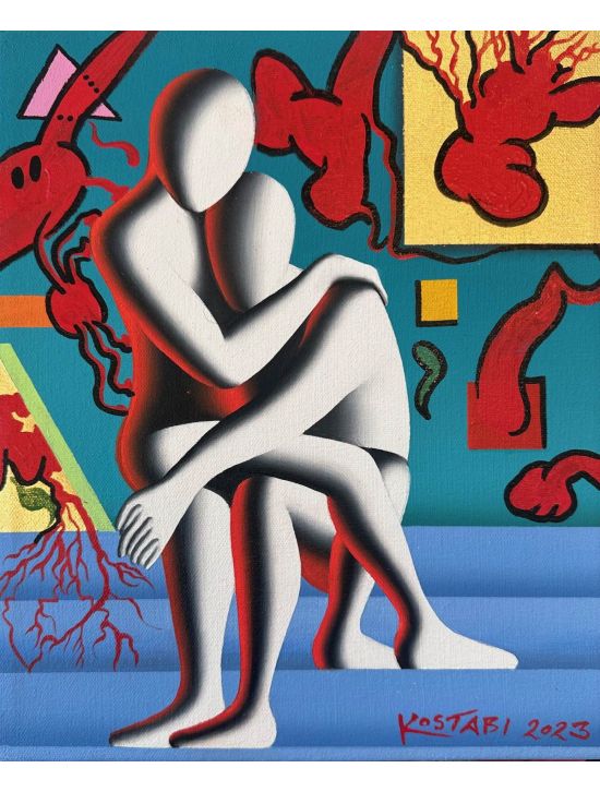 Mark Kostabi Mark Kostabi Multicolor Painting 30x25 Cm Multicolor 000