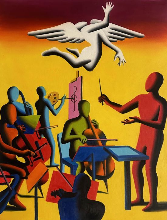 Mark Kostabi Mark Kostabi Multicolor Painting 60x45 Cm Multicolor 000