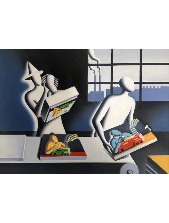 Mark Kostabi Mark Kostabi Multicolor Painting 45x60 Cm Multicolor 000