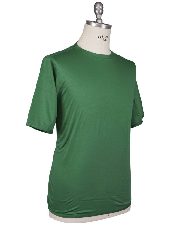 Kiton Kiton Green Cotton T-Shirt Green 001