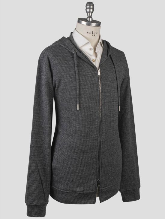 Isaia Isaia Gray Virgin Wool Sweater Full Zip Gray 001