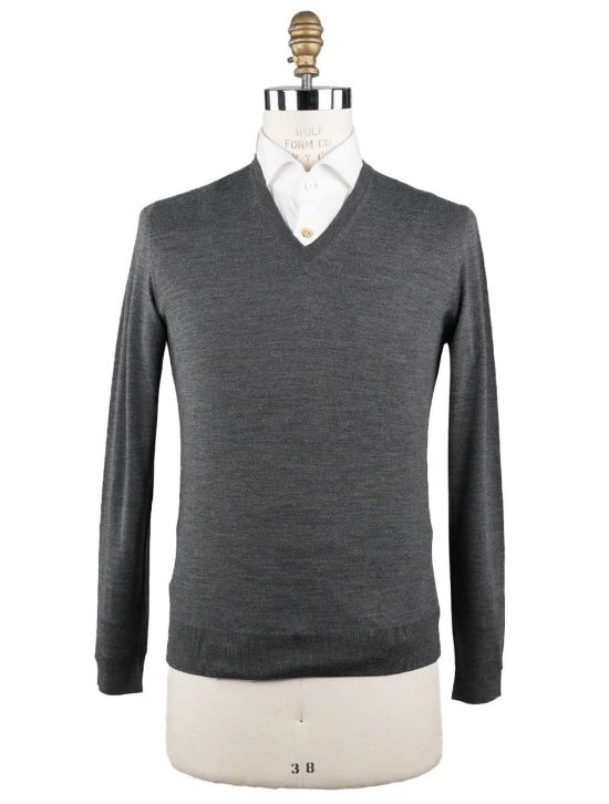 Isaia Isaia Gray Wool Sweater V-neck Gray 000