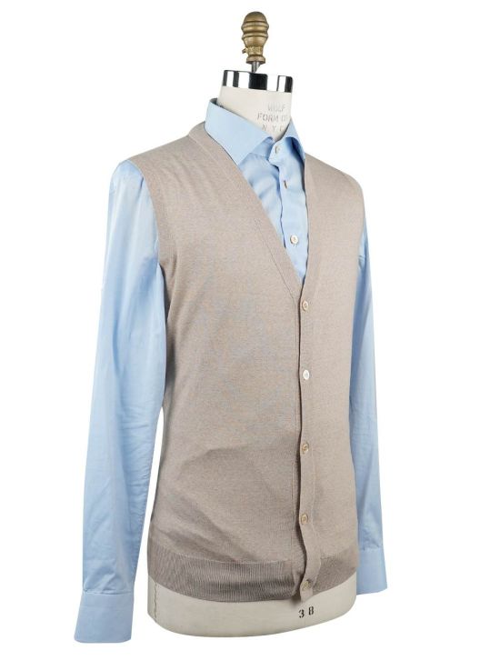 Isaia Isaia Beige Wool Sweater Gilet Beige 001