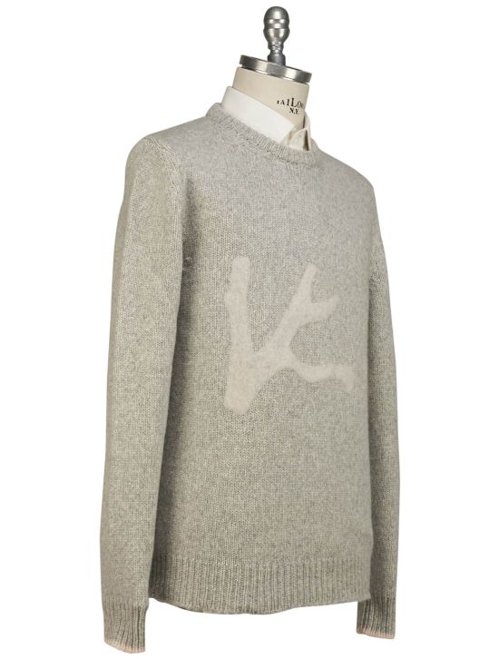 Isaia Isaia Gray Cashmere Sweater Crewneck Gray 001