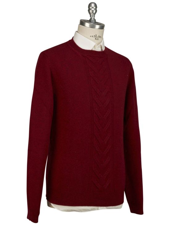 Isaia Isaia Red Wool Sweater Turtleneck Red 001