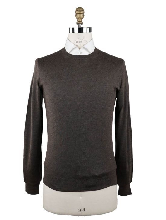 Isaia Isaia Brown Cashmere Silk Sweater Crewneck Brown 000