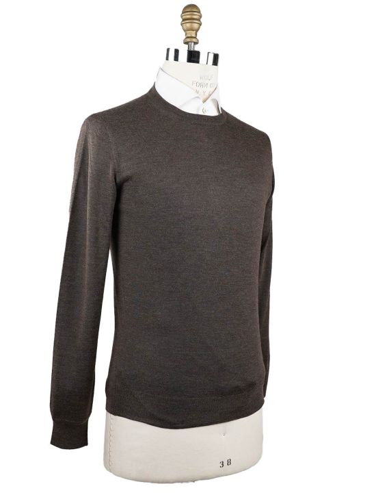 Isaia Isaia Brown Cashmere Silk Sweater Crewneck Brown 001