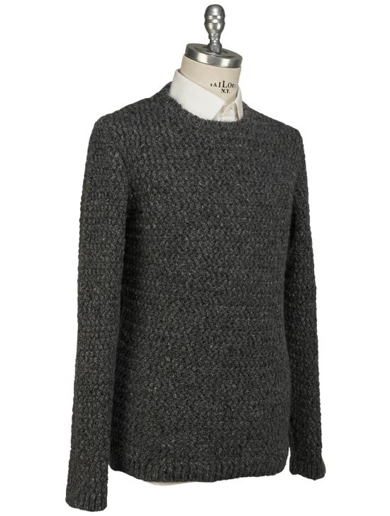 Isaia Isaia Gray Cashmere Sweater Crewneck Gray 001