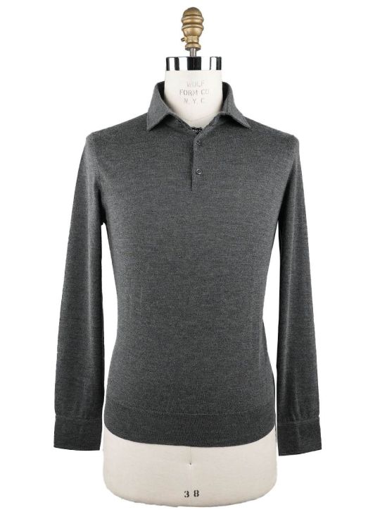 Isaia Isaia Gray Cashmere Silk Sweater Polo Gray 000