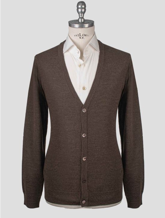 Isaia Isaia Brown Wool Sweater Cardigan Brown 000