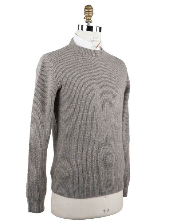 Isaia Isaia Beige Cashmere Sweater Crewneck Beige 001