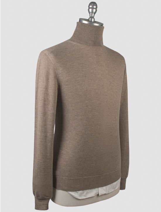 Isaia Isaia Beige Cashmere Sweater Turtleneck Beige 001