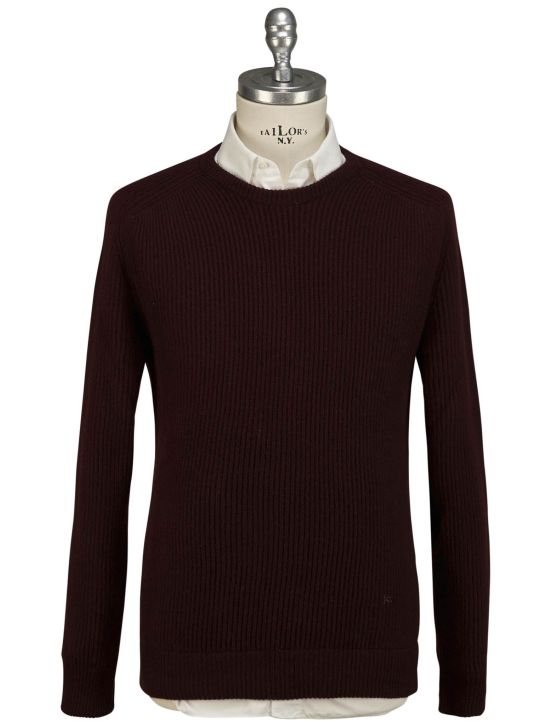 Isaia Isaia Burgundy Cashmere Sweater Crewneck Burgundy 000