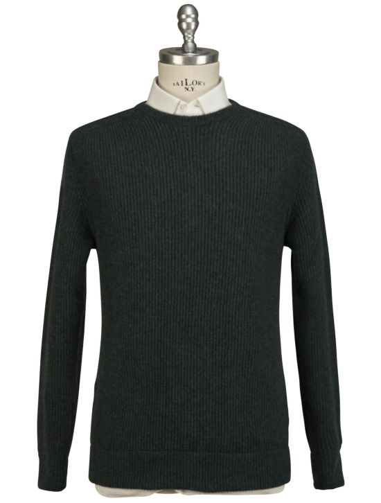 Isaia Isaia Green Cashmere Sweater Crewneck Green 000