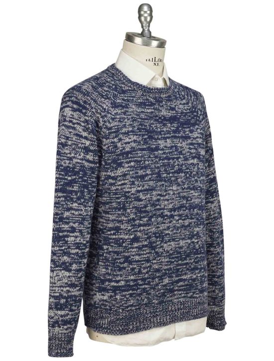 Isaia Isaia Blue Cashmere Sweater Crewneck Blue 001