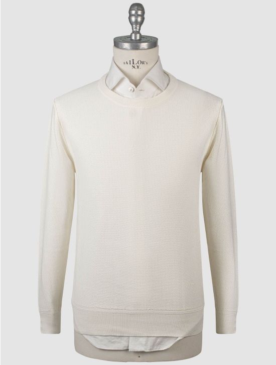 Isaia Isaia White Cotton Sweater Crewneck White 000