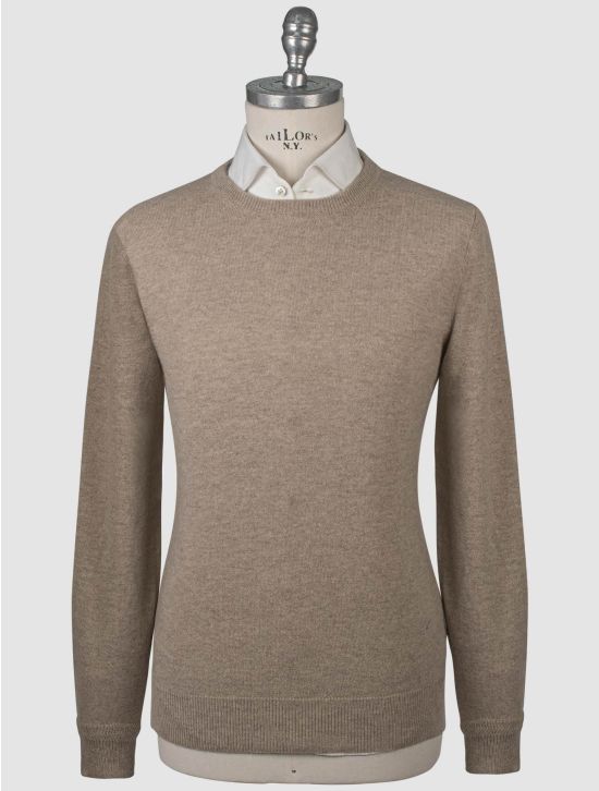 Isaia Isaia Beige Cashmere Sweater Crewneck Blue 000