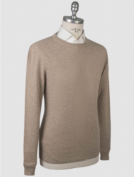 Isaia Isaia Beige Cashmere Sweater Crewneck Blue 001