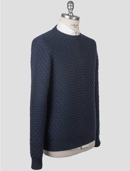 Isaia Isaia Blue Cashmere Sweater Crewneck Blue 001