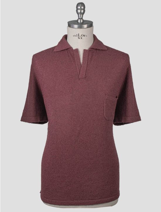 Isaia Isaia Burgundy Silk Cashmere Polo Burgundy 000