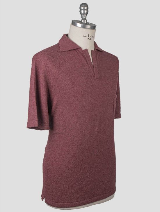 Isaia Isaia Burgundy Silk Cashmere Polo Burgundy 001