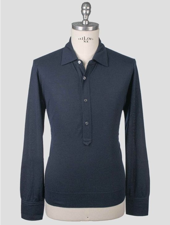 Isaia Isaia Blue Cashmere Sweater Polo Blue 000