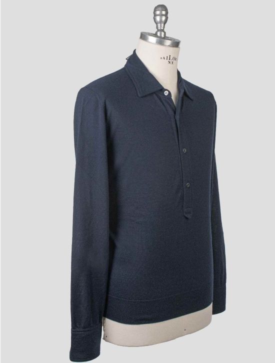 Isaia Isaia Blue Cashmere Sweater Polo Blue 001