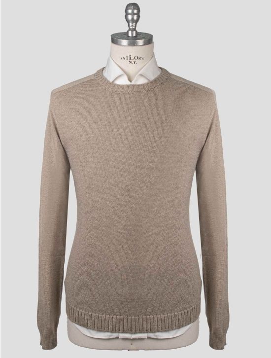 Isaia Isaia Beige Silk Cashmere Sweater Crewneck Beige 000