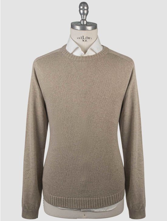 Isaia Isaia Beige Silk Cashmere Sweater Crewneck Beige 000