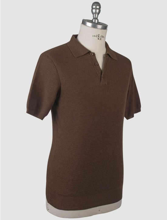 Isaia Isaia Brown Cashmere Silk Polo Brown 001