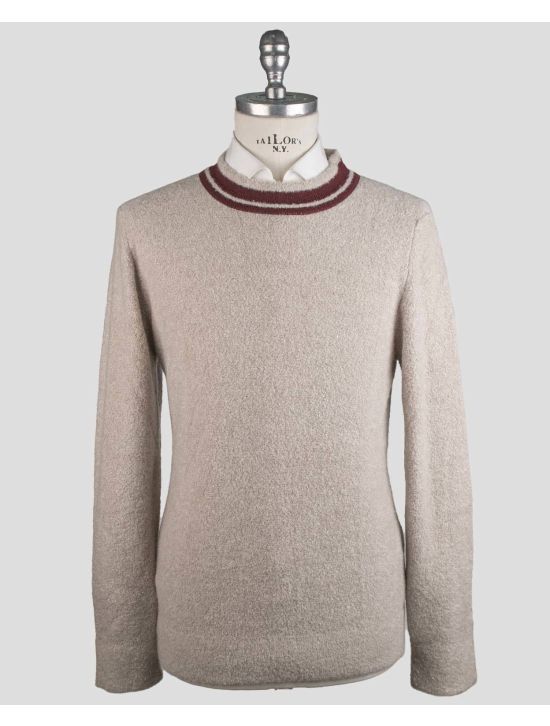 Isaia Isaia Beige Cashmere Silk Sweater Crewneck Beige 000