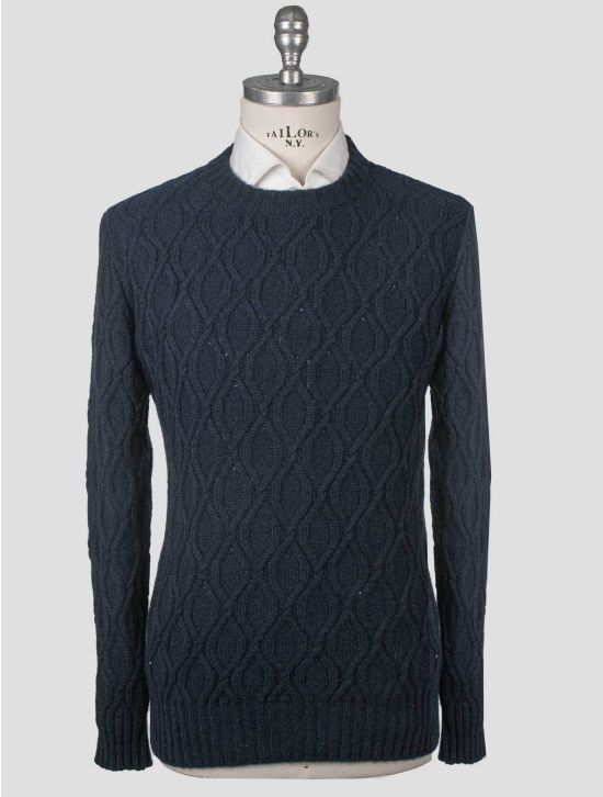 Isaia Isaia Blue Cashmere Sweater Crewneck Blue 000