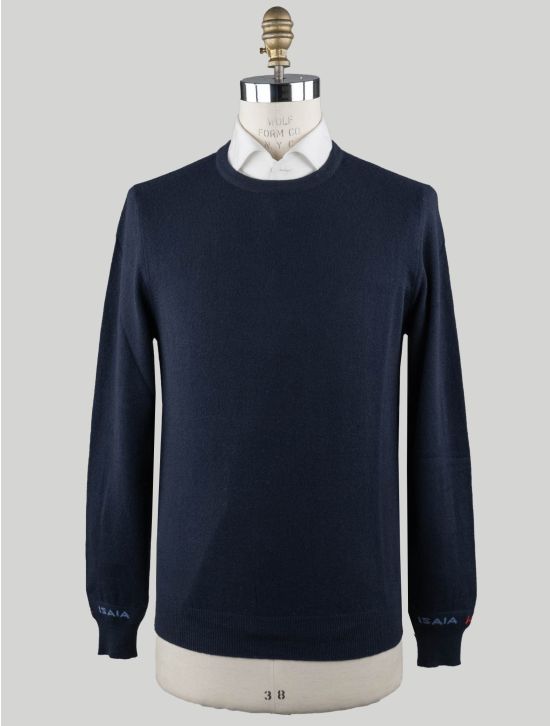 Isaia Isaia Blue Cashmere Sweater Crewneck Blue 000