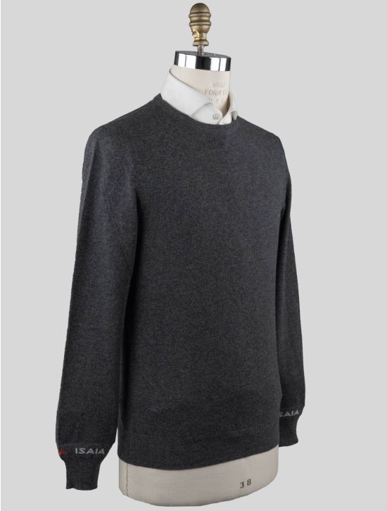 Isaia Isaia Gray Cashmere Sweater Crewneck Gray 001