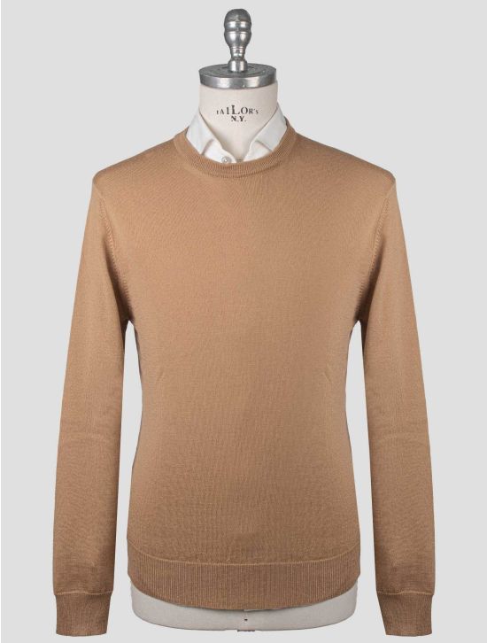 Isaia Isaia Brown Wool Sweater Crewneck Beige 000