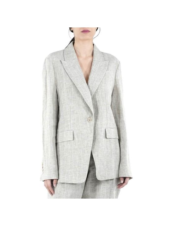 Brunello Cucinelli Brunello Cucinelli Gray Linen Blazer Gray 000