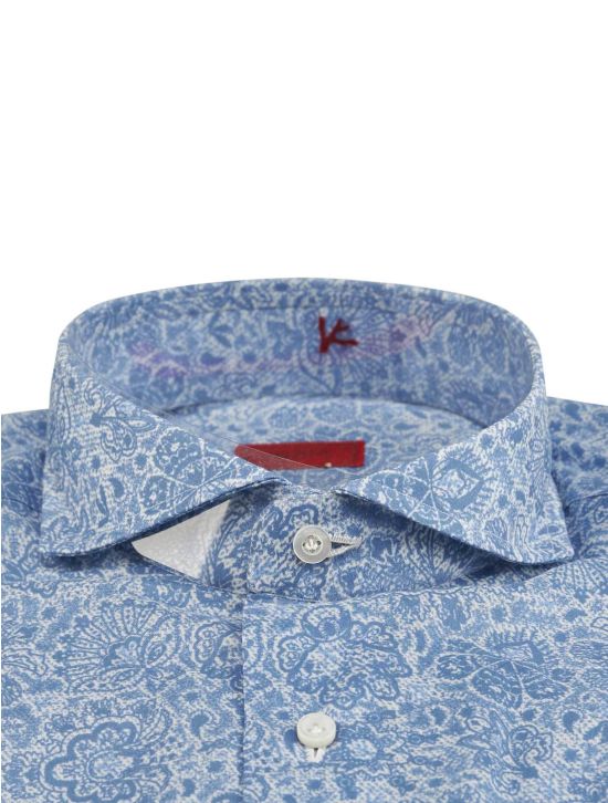 Isaia Isaia Blue Cotton Shirt Blue 001