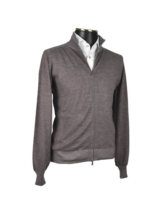 Fioroni Fioroni Brown Cashmere Sweater Full Zip Brown 001